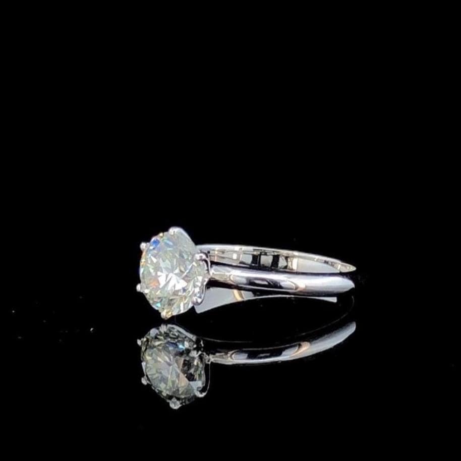 2.00 Carat Lab Grown Diamond Engagement Ring: D VVS2 IGI Certified 14K Gold Solitaire