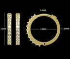 14K Gold Lab Grown Diamond Huggie Earrings | Sustainable Dangle Hoops