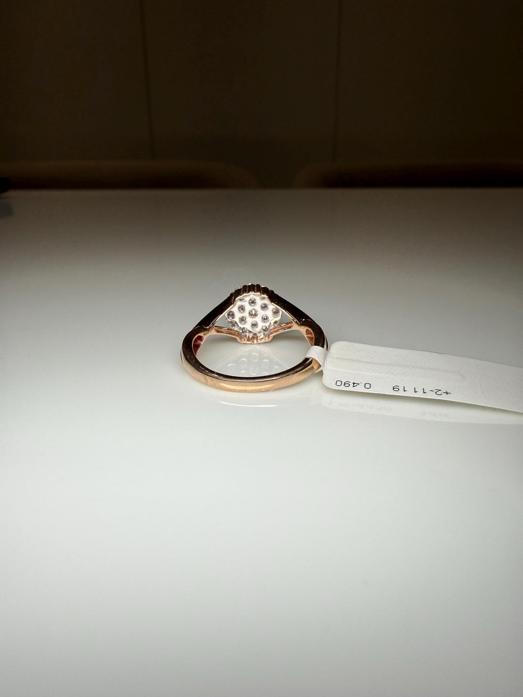 Lab Grown Diamond Cluster Ring: 14K Solid Gold Pave Engagement Ring