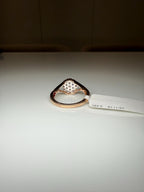 Lab Grown Diamond Cluster Ring: 14K Solid Gold Pave Engagement Ring