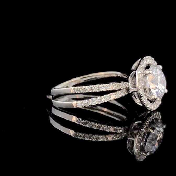 IGI Certified 2 Carat Lab Grown Diamond Engagement Ring - 14K Solid Gold