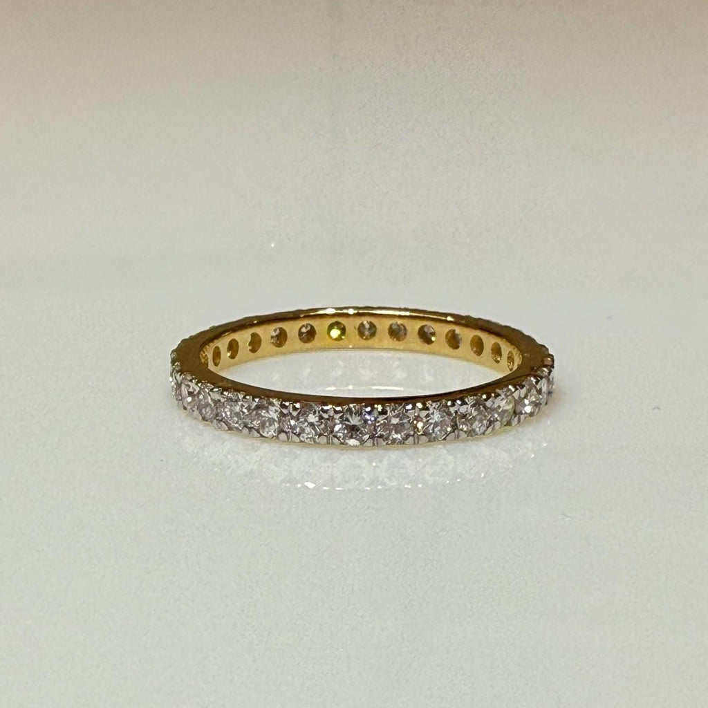 Lab Grown Diamond 14K Gold Eternity Wedding Band | Stacking Ring