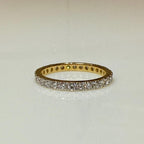 Lab Grown Diamond 14K Gold Eternity Wedding Band | Stacking Ring