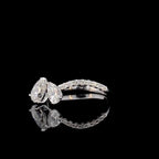 Lab Grown Diamond Toi et Moi Ring: 14K Gold Pear Cut Engagement Ring