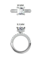 Princess Cut 2.5ct Lab Grown Diamond Engagement Ring: 14K Gold IGI Certified