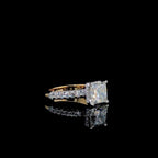Princess Cut 2.5ct Lab Grown Diamond Engagement Ring: 14K Gold IGI Certified