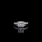Princess Cut 2.5ct Lab Grown Diamond Engagement Ring: 14K Gold IGI Certified