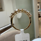 14K Gold Lab Grown Diamond Wedding Band | Seven Stone Eternity Ring