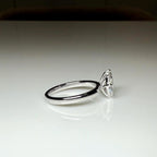Lab Grown Diamond Toi et Moi Ring: 1.60Ct Pear, 14K Solid Gold Engagement Ring