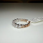 Lab Grown Marquise Diamond Ring | 14K Two Tone Gold Wedding Band