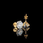 IGI Certified Lab Grown Diamond Stud Earrings | 14K Gold Solitaire