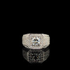 Mens Lab Grown Diamond Engagement Ring: 14K Gold Wedding Band