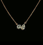 Lab Grown Diamond Toi et Moi Necklace: 2.50CTW Pear & Round, 14K Gold