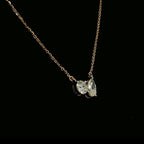 Lab Grown Diamond Toi et Moi Necklace: 2.50CTW Pear & Round, 14K Gold