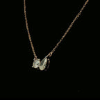 Lab Grown Diamond Toi et Moi Necklace: 2.50CTW Pear & Round, 14K Gold