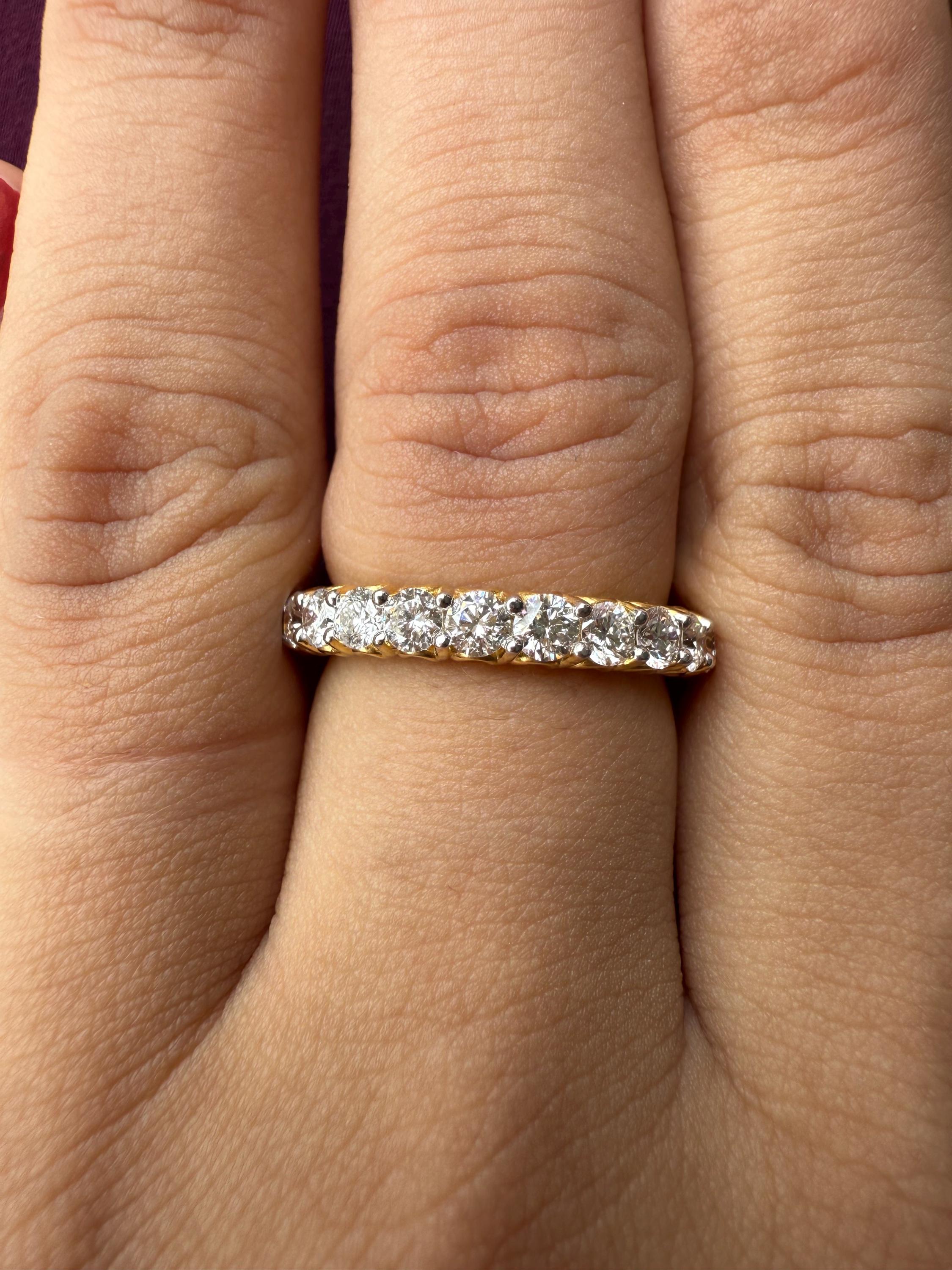 Lab Grown Diamond Eternity Band: 2.50ctw 14K Gold Wedding Ring
