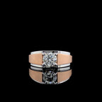 Mens 1CT Lab Grown Diamond Engagement Ring: Two-Tone 14K Gold Engagemnt Ring