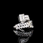 5.20CTW Emerald Cut Lab Grown Diamond 14K Gold Ring