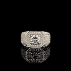 Mens Lab Grown Diamond Engagement Ring: 14K Gold Wedding Band