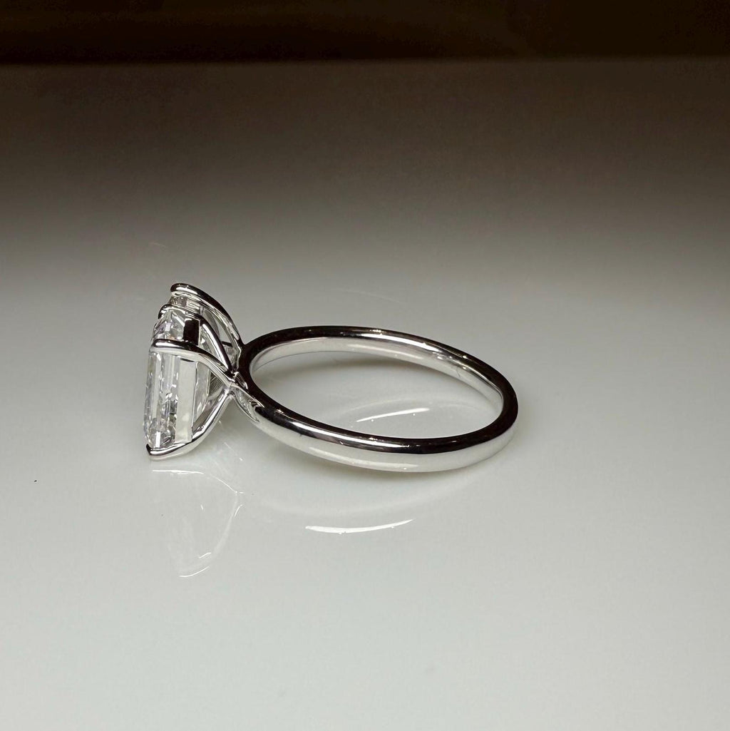 Lab Grown Diamond Toi et Moi Ring: 14K Gold Pear & Emerald Cut