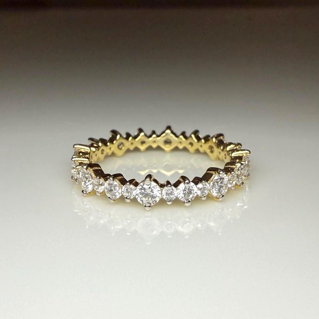 Lab Grown Diamond Eternity Band 14K Gold - SGL Certified Anniversary Ring