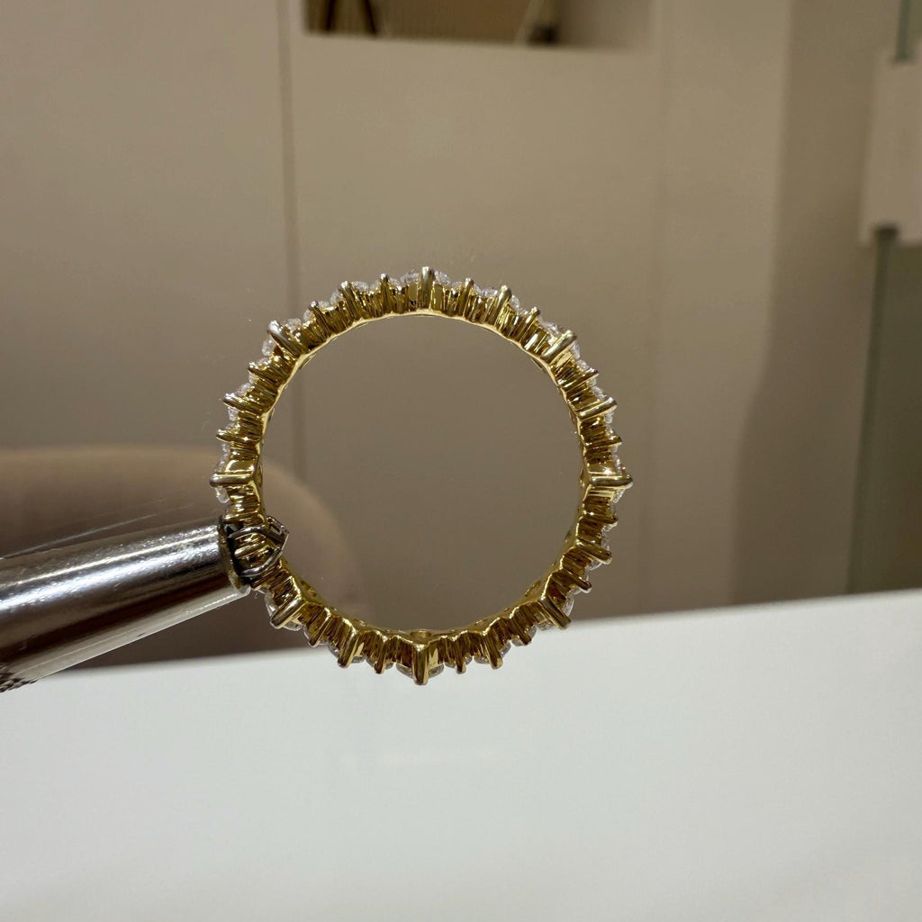 Lab Grown Diamond Eternity Band 14K Gold - SGL Certified Anniversary Ring