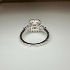 Emerald Cut Lab Grown Diamond Engagement Ring: 14K Gold Baguette Three Stone