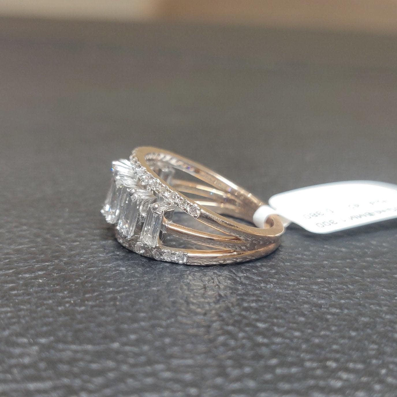 Baguette Lab Grown Diamond Ring | 14K Gold Wedding Band
