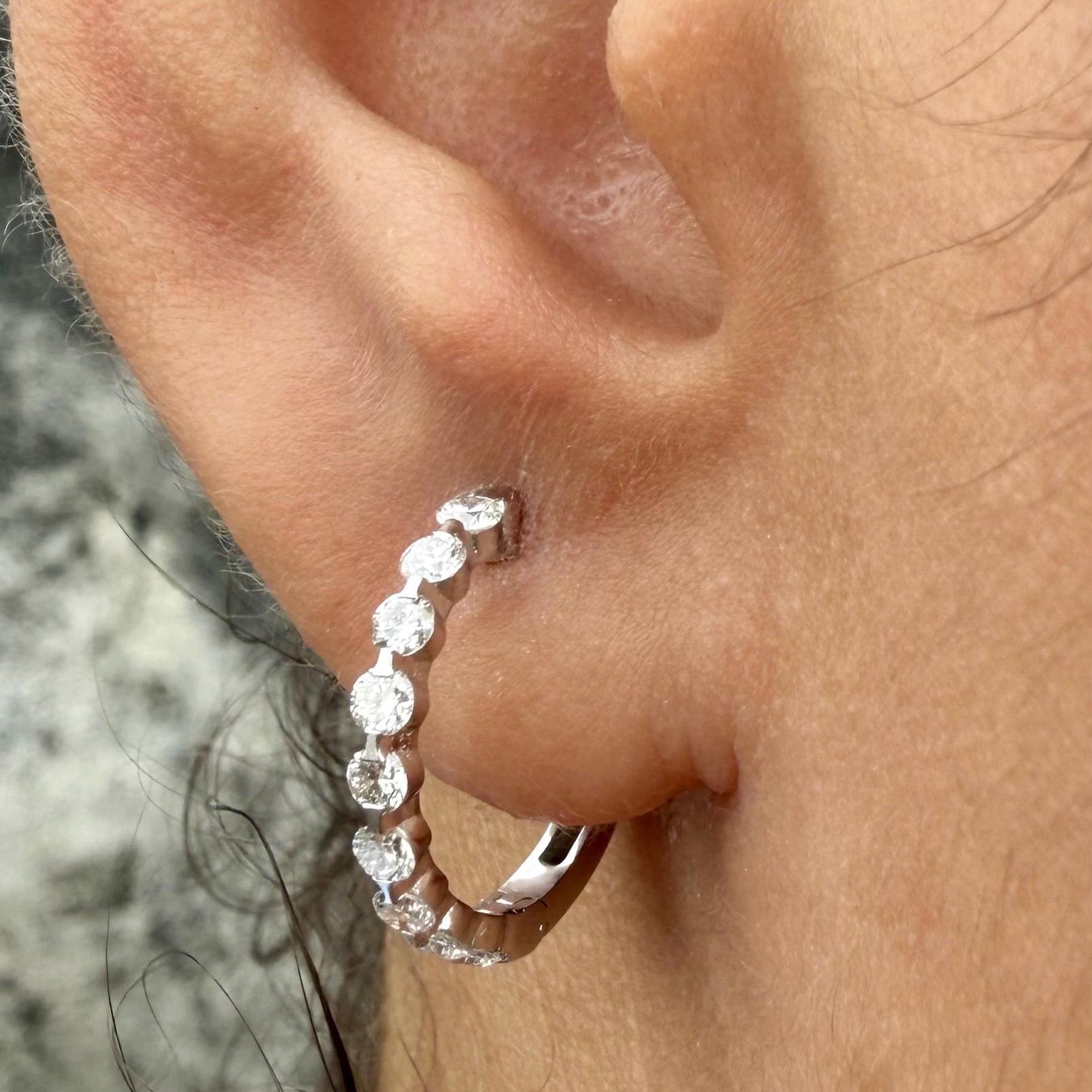 Lab Grown Diamond Huggie Earrings: 14K Gold, Sustainable Jewelry (0.65 ctw)