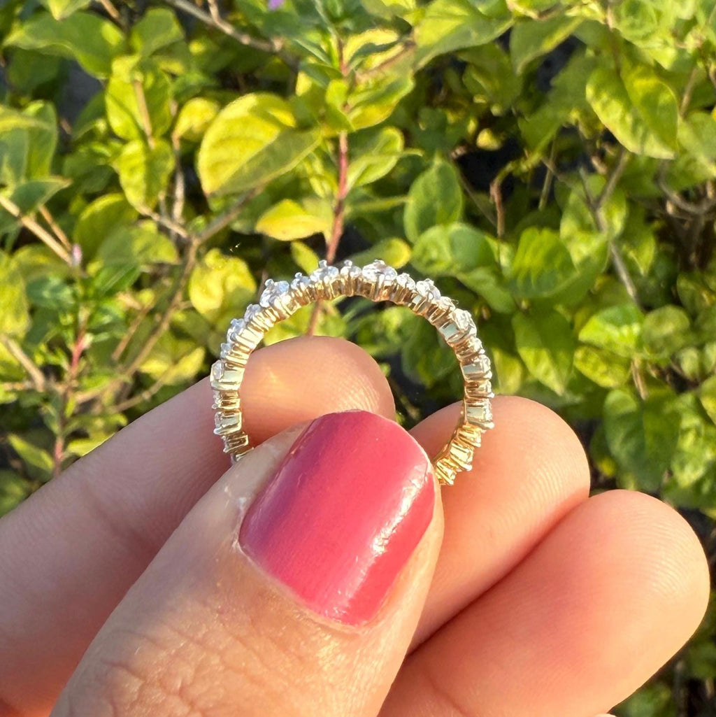 Lab Grown Diamond Eternity Band 14K Gold - SGL Certified Anniversary Ring