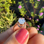 Oval Lab Grown Diamond Engagement Ring: 14K Gold Solitaire, IGI Certified
