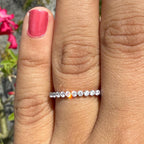 Lab Grown Diamond Eternity Band: 14K Solid Gold Wedding Ring