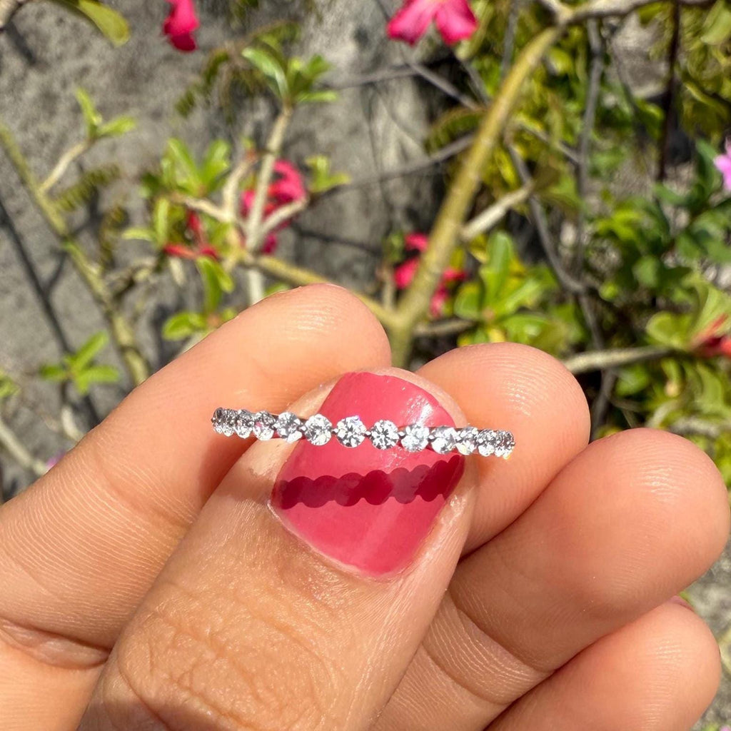 Lab Grown Diamond Eternity Band: 14K Solid Gold Wedding Ring