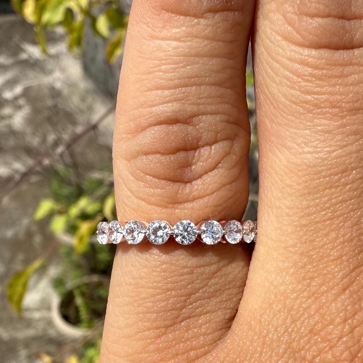 Lab Grown Diamond Eternity Band | 14K Gold Anniversary Ring
