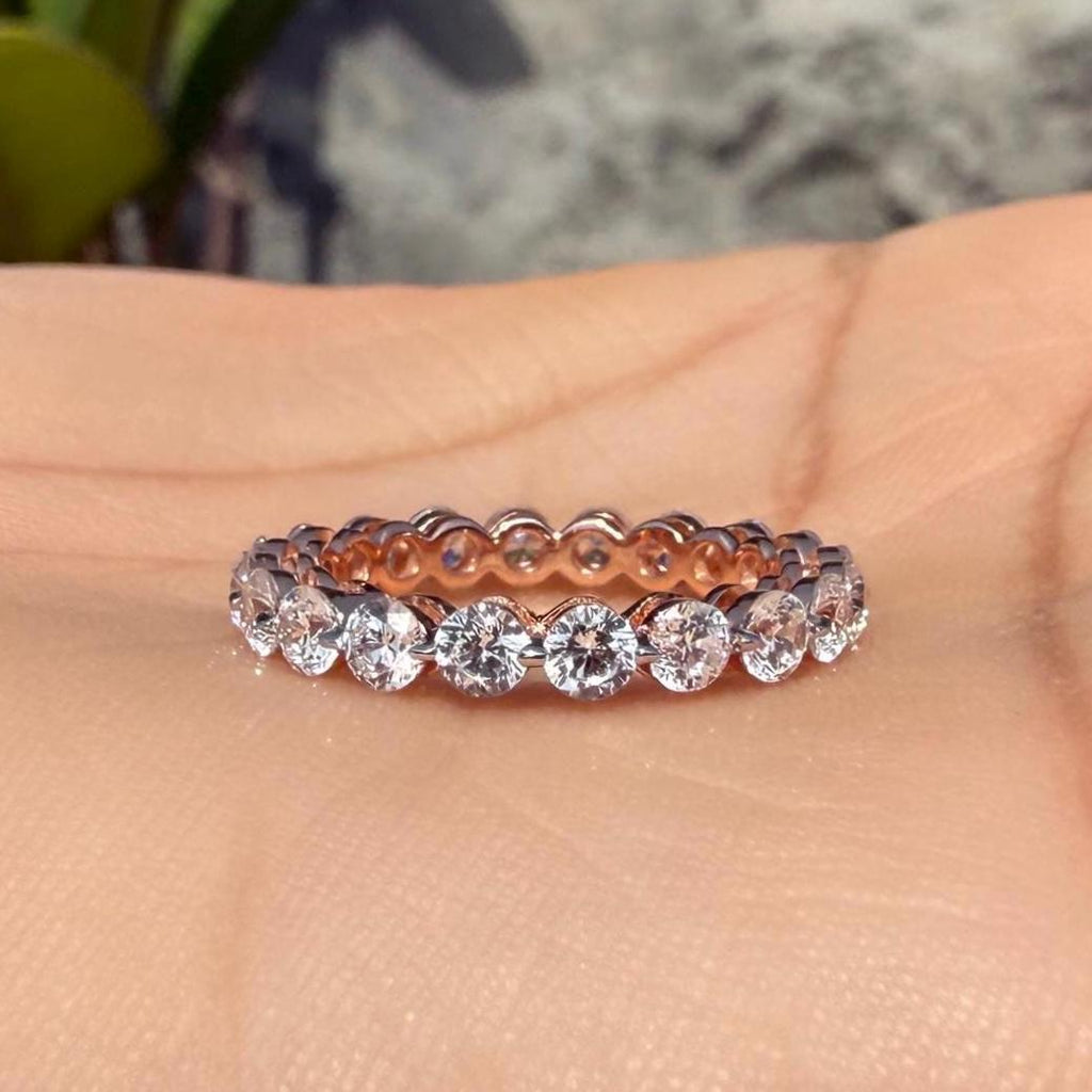 Lab Grown Diamond Eternity Band | 14K Gold Anniversary Ring