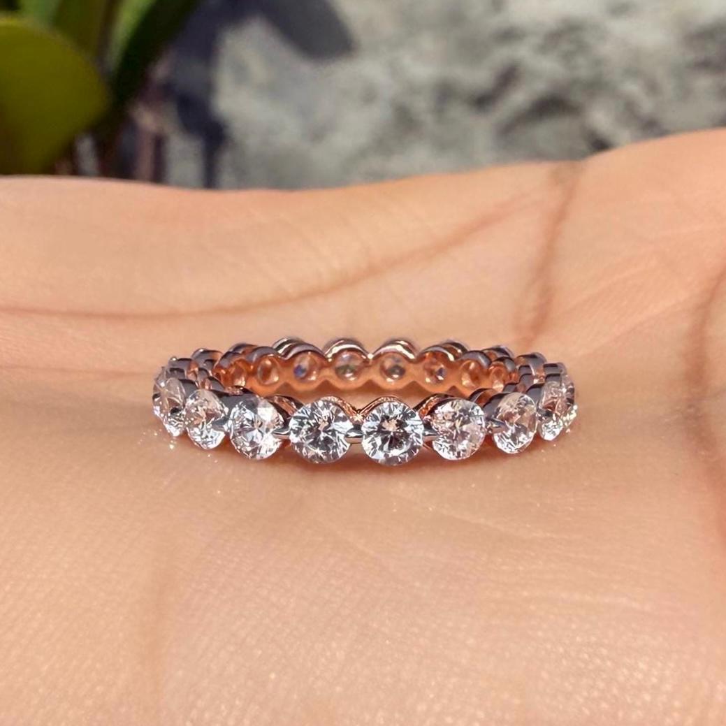 Lab Grown Diamond Eternity Band | 14K Gold Anniversary Ring