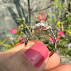 Marquise Lab Grown Diamond Engagement Ring: 14K Gold Halo Design, IGI Certified