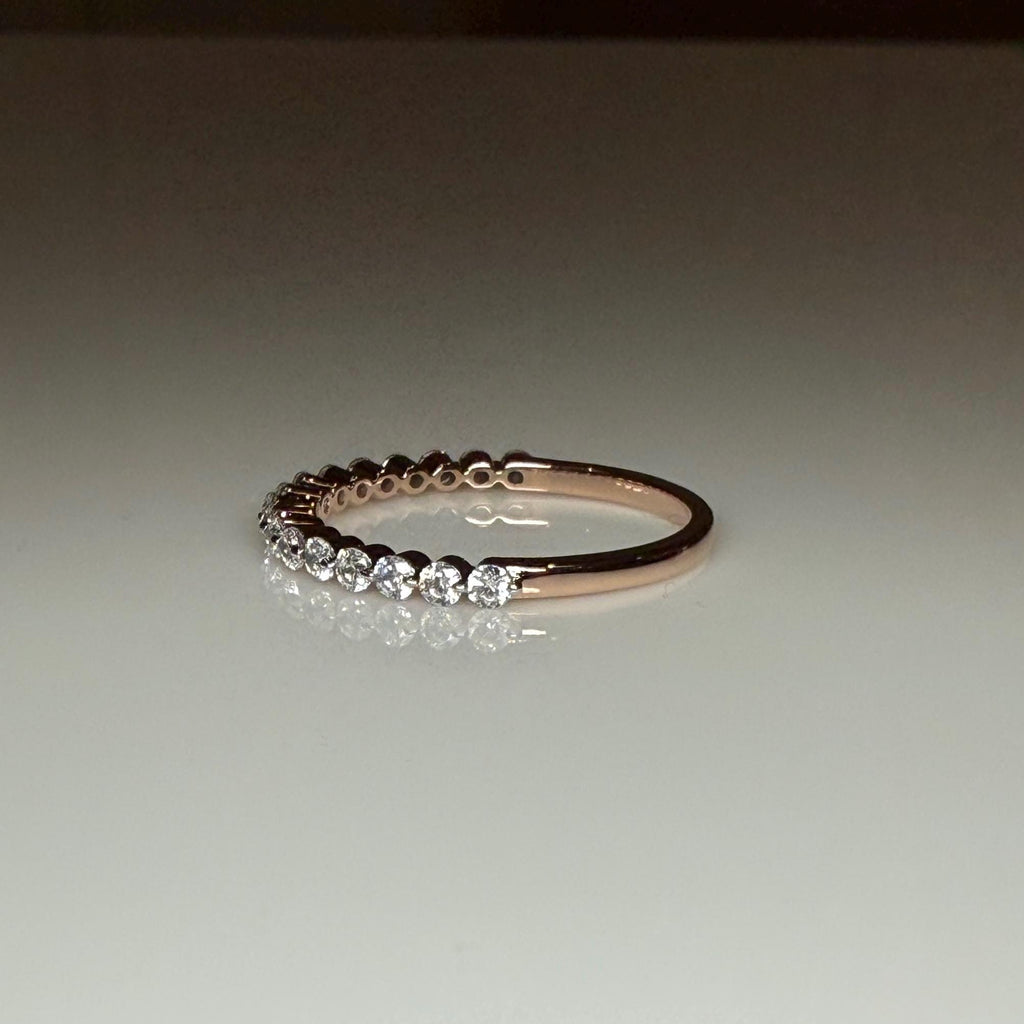 Lab Grown Diamond Eternity Band: 14K Solid Gold Wedding Ring