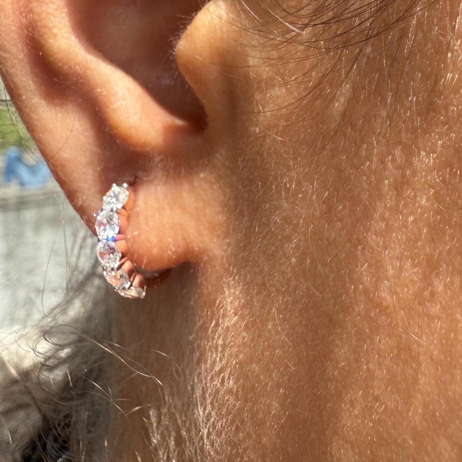 14K Gold Lab Grown Diamond Huggie Earrings (1.00 ctw)