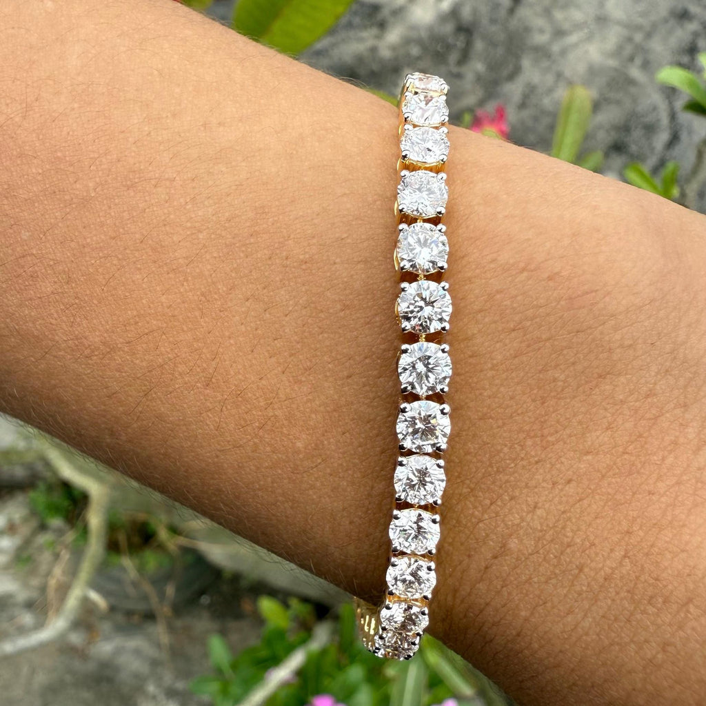 Lab Grown Diamond Tennis Bracelet: 14K Gold, SGL Certified, 4.5mm