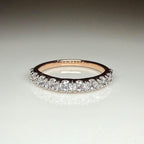 14K Solid Gold Lab Grown Diamond Half Eternity Band
