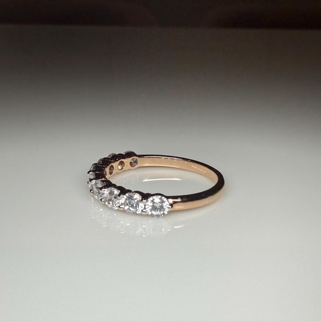 14K Gold Lab Grown Diamond Wedding Band | SGL Certified Half Eternity Ring