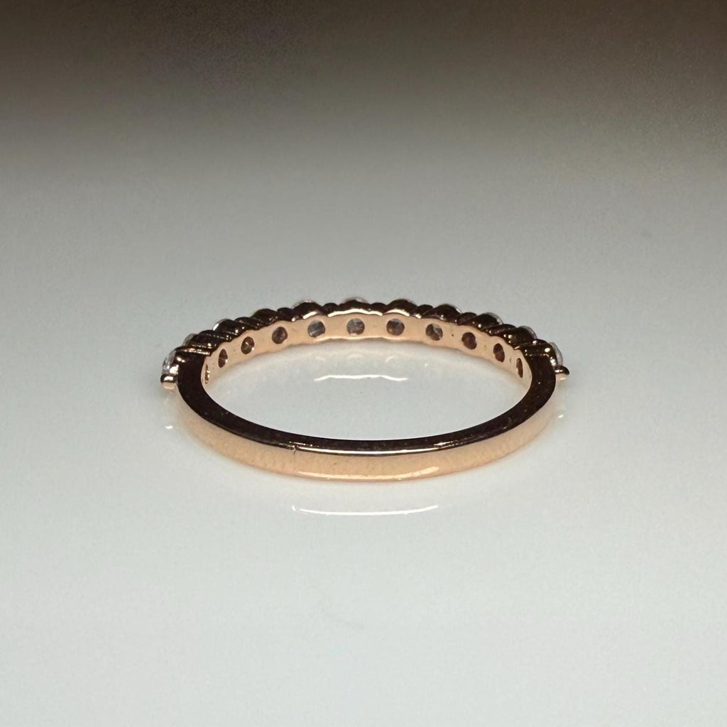 14K Gold Lab Grown Diamond Eternity Band | Stackable Wedding Ring