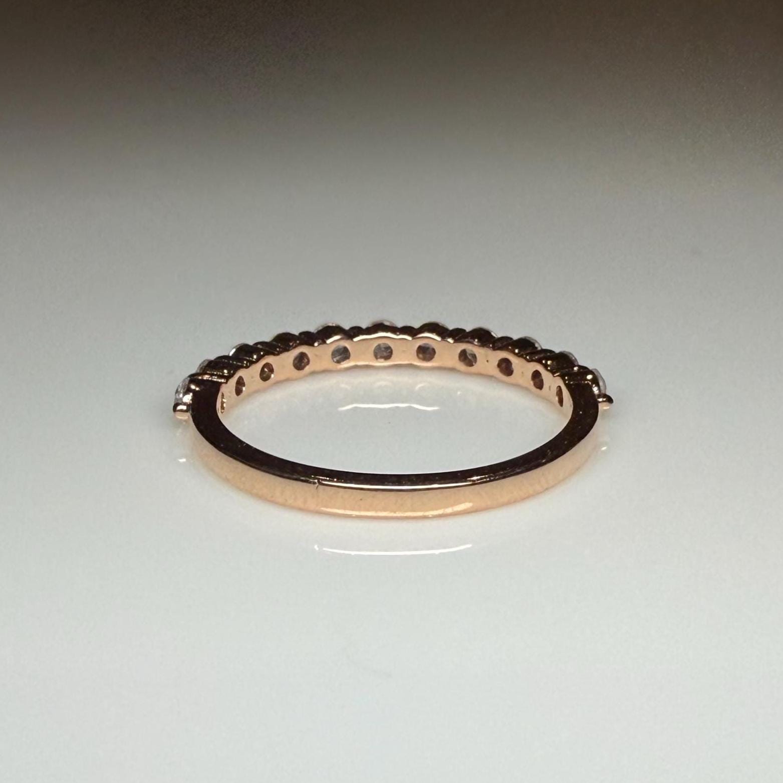 14K Gold Lab Grown Diamond Eternity Band | Stackable Wedding Ring