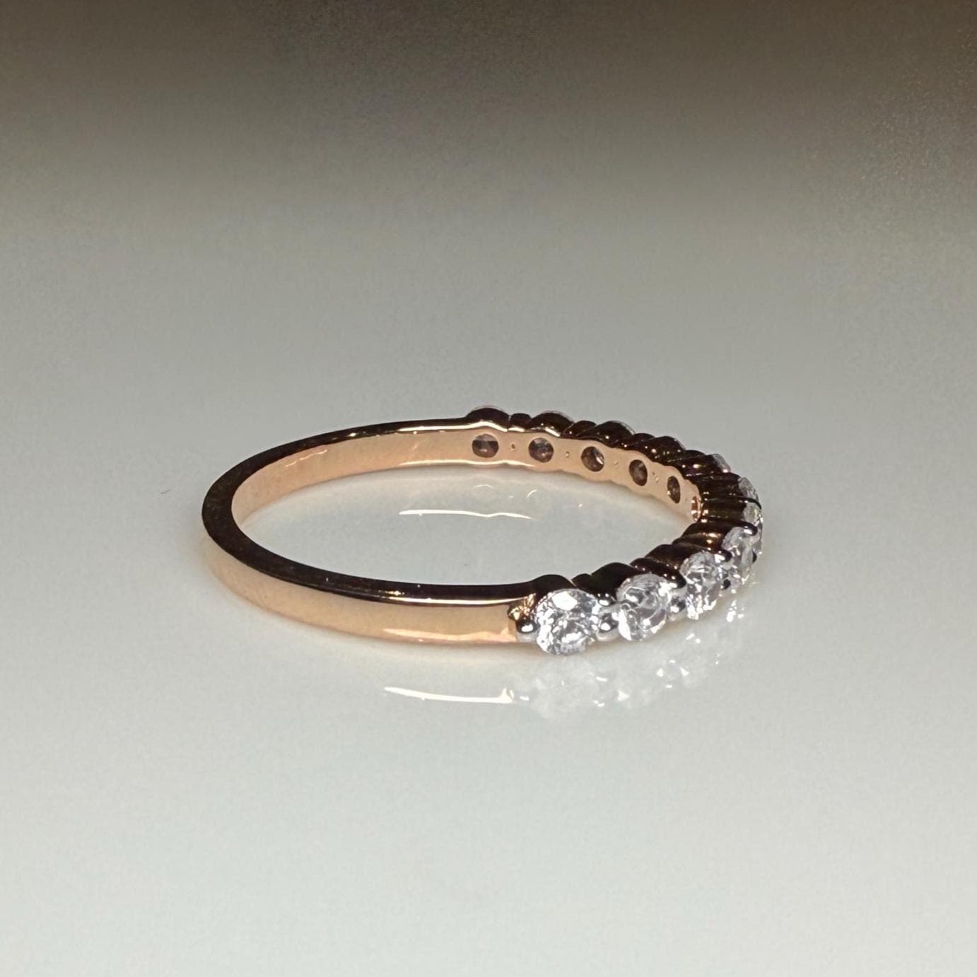 14K Gold Lab Grown Diamond Eternity Band | Stackable Wedding Ring