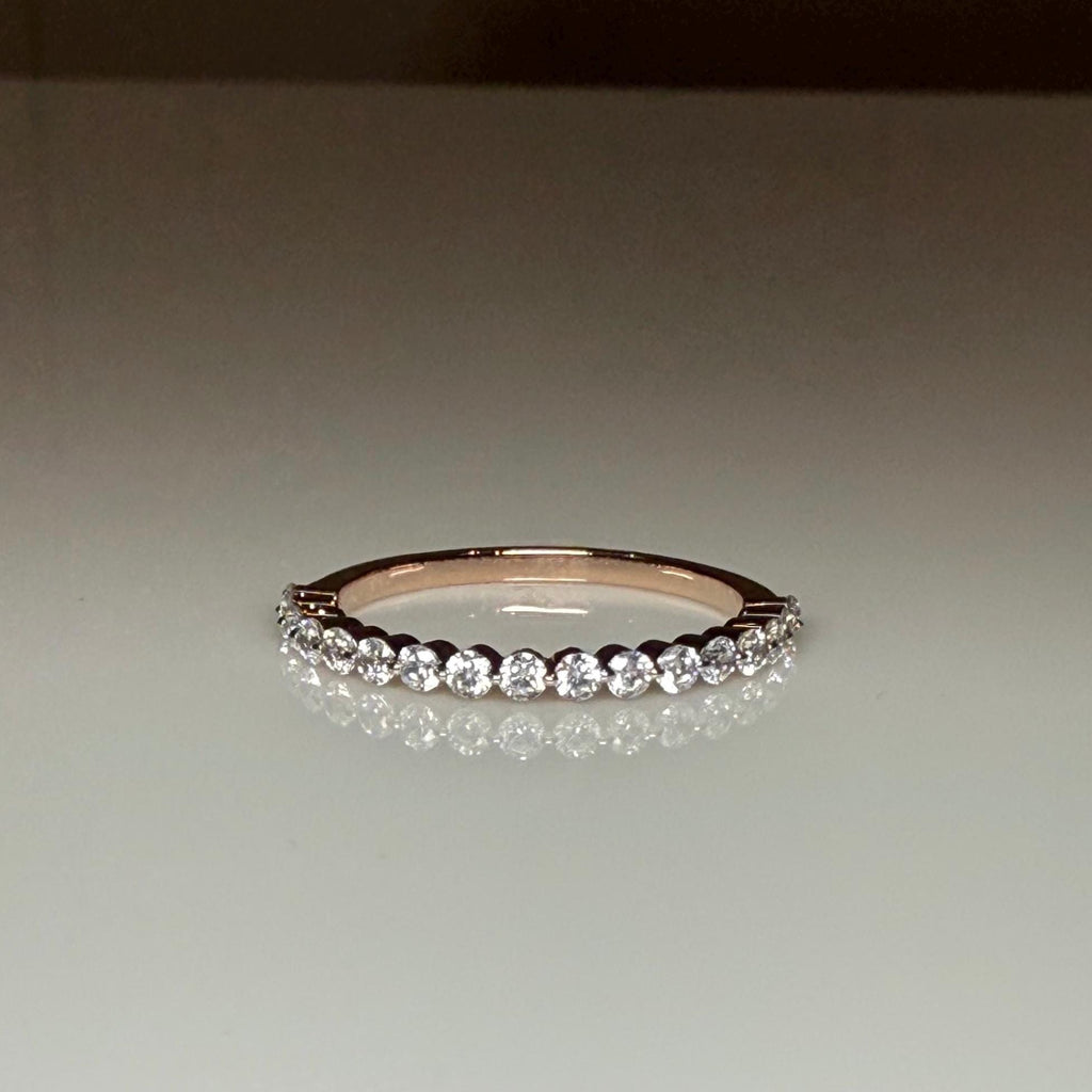 Lab Grown Diamond Eternity Band: 14K Solid Gold Wedding Ring