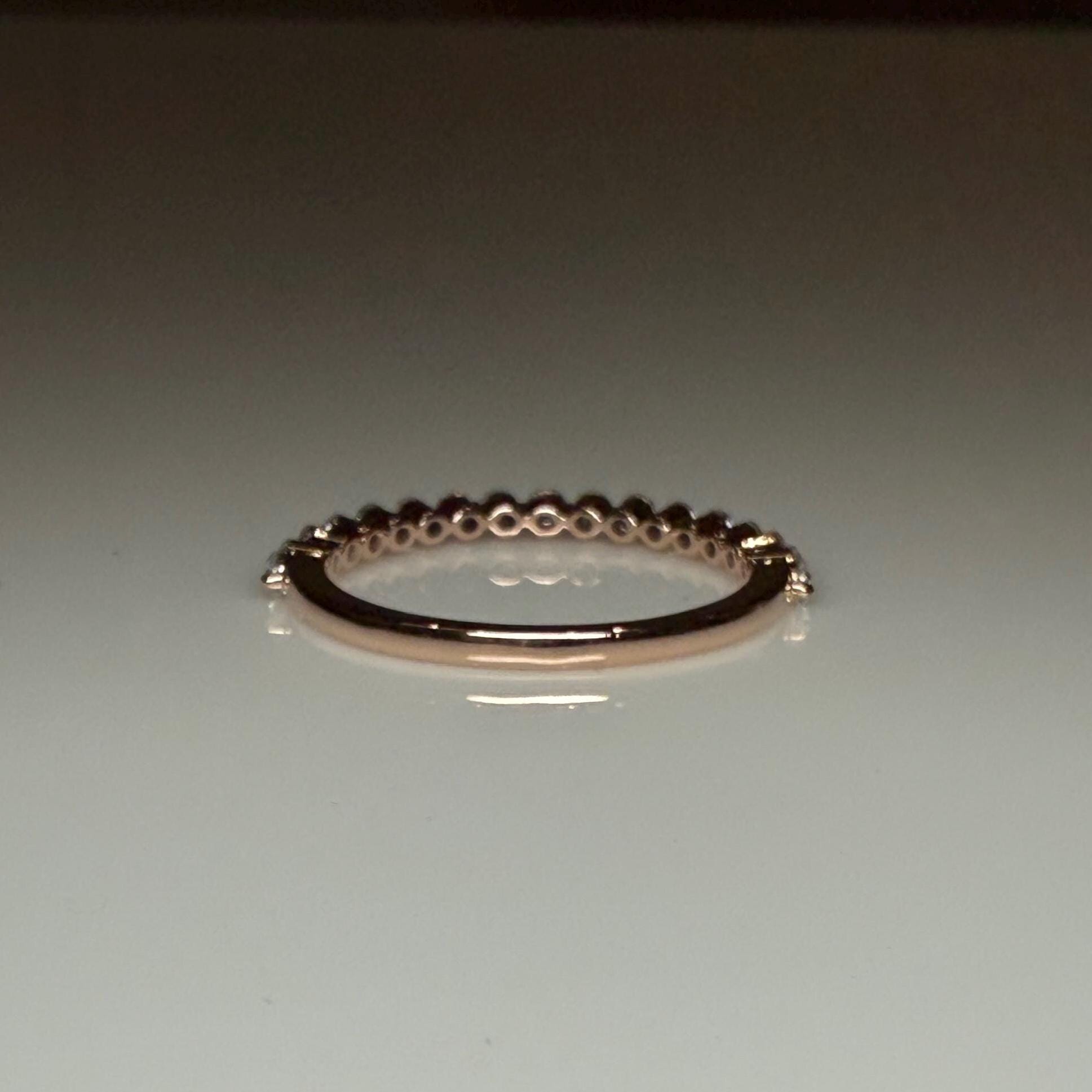 Lab Grown Diamond Eternity Band: 14K Solid Gold Wedding Ring