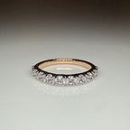 14K Solid Gold Lab Grown Diamond Half Eternity Band