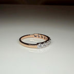 14K Solid Gold Lab Grown Diamond Half Eternity Band