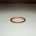 14K Solid Gold Lab Grown Diamond Half Eternity Band